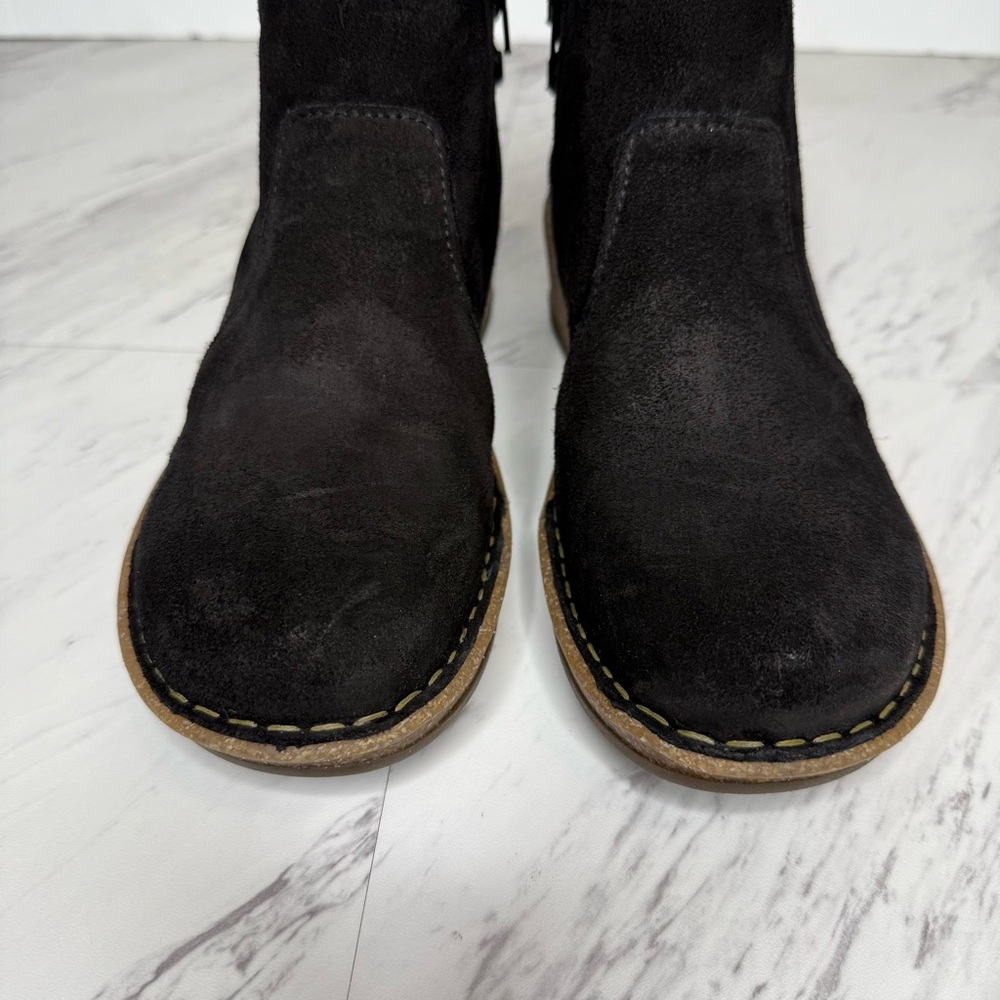 New! Born Viana Black Distressed Wedge Bootie 9 1/2 - Picture 10 of 14